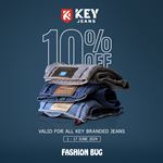 10% off on all Key branded jeans at Fashion Bug
