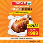 Save time and money this weekend with a delicious roast chicken from any SPAR outlet
