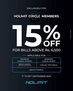 15% OFF exclusively for our NOLIMIT Circle Members