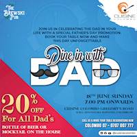 Father's Day offers at Cuisine Colombo