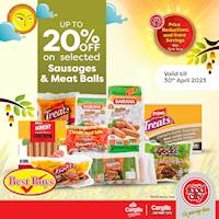 Up to 20% Off on selected Sausages and meat balls at Cargills Food City 