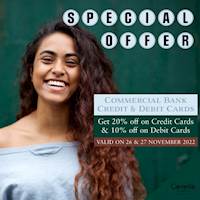 Enjoy great savings when you shop with your Commercial Bank Credit and Debit Cards at Genelle