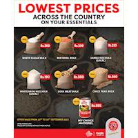 Enjoy Lowest Prices on your daily essentials across the country only at Cargills FoodCity!