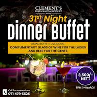 Celebrate the end of 2023 in style at Clement's, Wattala!