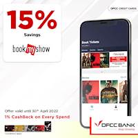 Enjoy 15% savings at BookMyShow with DFCC Credit Cards!