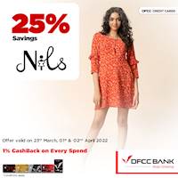 Enjoy 25% savings at Nils with DFCC Credit Cards
