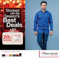 Enjoy 20% savings at ASB Fashion with DFCC Credit Cards