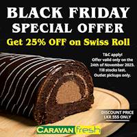 Enjoy 25% off on Swiss Roll at Caravan Fresh for this Black Friday