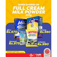 Enjoy super savings on Full Cream Milk Powder only at Cargills FoodCity!