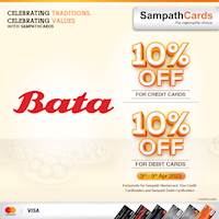 10% Off for Sampath Cards at Bata