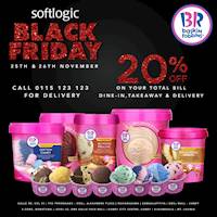 Enjoy 20% off on your total bill on Softlogic Black Friday at Baskin Robbins