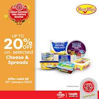 Up to 20% off on selected Cheese & Spreads at Cargills Food City