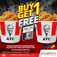 Buy 1 Get 1 Free at KFC for Cargills Bank Credit Cards