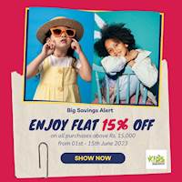 Enjoy 15% discount at Kids Warehouse! 