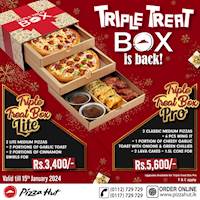 The Seasonal Triple Treat Box from Pizza Hut! 