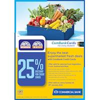 Enjoy the best supermarket fresh deals at Arpico with ComBank Credit Cards