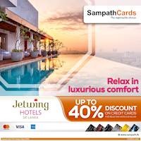 Up to 40% off on Sampath Credit Cards for selected Jetwing Hotels & Villas 