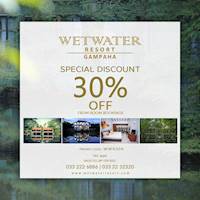 Enjoy special offer 30% OFF at Wet Water