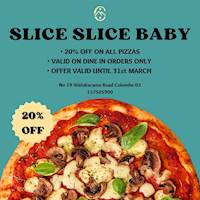 20% OFF on ANY pizza at COMO Colombo
