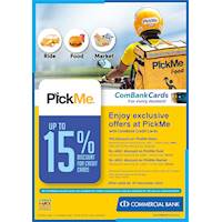 Enjoy exclusive offers at PickMe with ComBank Credit Cards