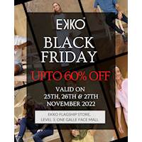 Up to 60% off at EKKO, One Galle Face for this Back Friday