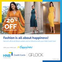 Get 20% Off at Gflock Outlets and gflock.lk with your HNB Credit Card! 