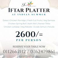 Iftar Platter at Indian Summer