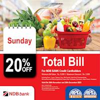 10% off on your total bill for all NDB BANK credit card at Arpico Super Centre