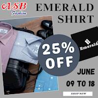 25% Discount for All Emerald Shirt at ASB Fashion