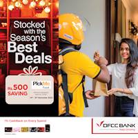 Enjoy a saving of Rs.500/- at PickMe Food with DFCC Credit Cards