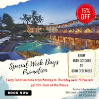 Special Week Days Promotion at Berjaya Hotel Colombo