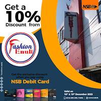 Enjoy 10% off at Enuli Fashion with NSB Debit Cards