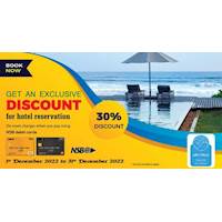 Enjoy 30% discount at Apa Villa Thalpe when you pay using NSB Debit Card