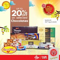 Get up to 20% off on selected Chocolates at Cargills Food City