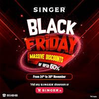 Enjoy up to 60% off on your favourite products this Black Friday at Singer