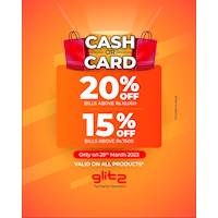 Super shopping with Glitz Cash or Card promotion