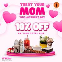 Bring your mom on Mother’s Day and get 10% off on your total order at Indulge Desserts Co 