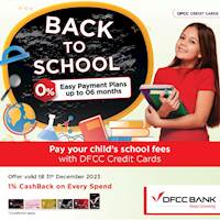 Back to School offer with DFCC Credit Cards!