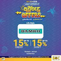 Up to 15% off BOC Cards on household appliances this festive season at Damro