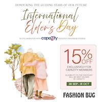 Shop at any Fashion Bug outlet and get 15% OFF, exclusively for CAPAZITY members