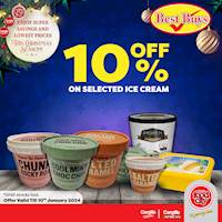 10% Off on selected Ice Cream at Cargills Food City