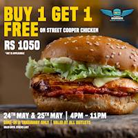 Buy 1 Get 1 free on street cooper chicken at Street Burger