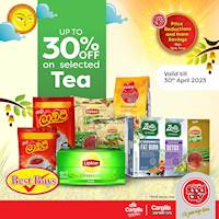 Get up to 30% Off on selected Tea at Cargills Food City
