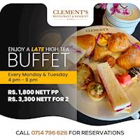 Enjoy a late high Tea Buffet at Clement's Restaurant & Banquet