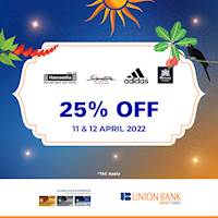 25% Off with Union Bank Credit cards at Hameedia