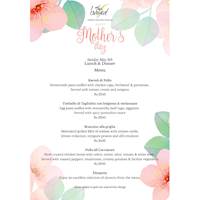 Mother's day menu at Bayleaf