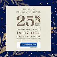  Enjoy up to 25% off with Combank Cards at Mondy