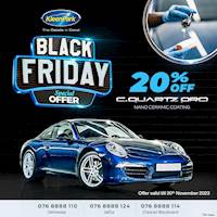 Black Friday Special Offer: 20% off on CQuartz Pro Nano Ceramic Coating at KleenPark
