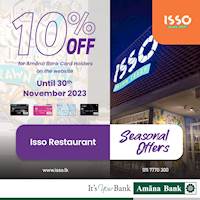 10% off for Amana Bank Card Holders on the Website at Isso