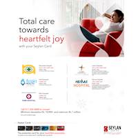 Enjoy discounts on your healthcare essentials at leading hospitals with your Seylan Cards this Christmas Season